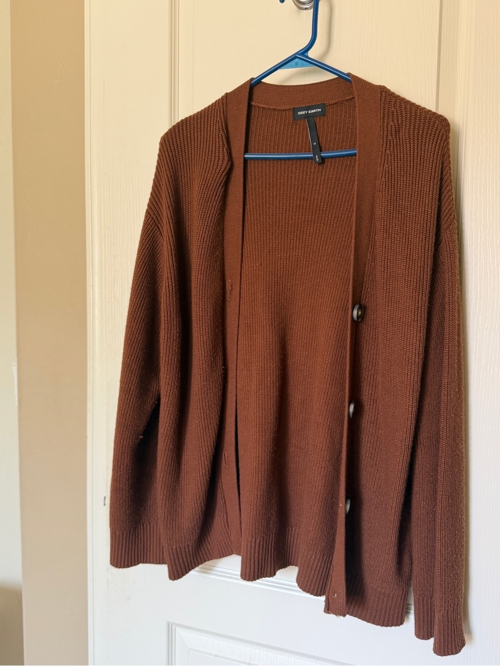 Cozy Earth Oversized Classic Cardigan Spice Size M